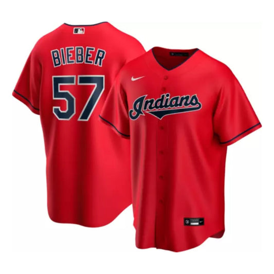 Baseball Shane Bieber Cleveland Indians 57 Jersey