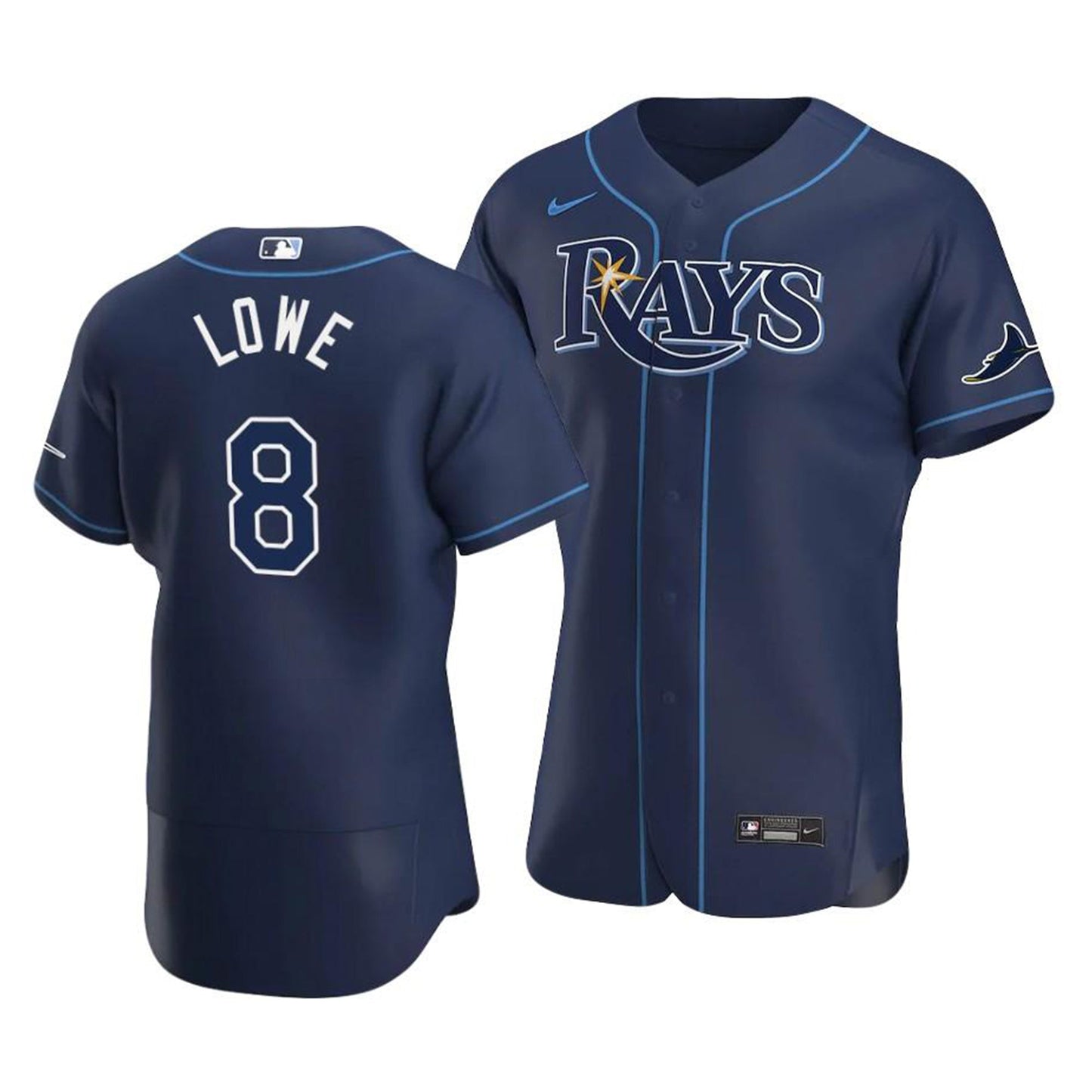 Baseball Brandon Lowe Tampa Bay Rays 8 Jersey