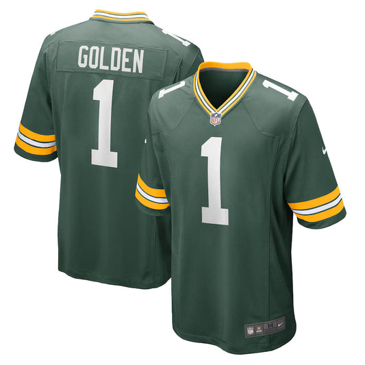 Football Matthew Golden Green Bay Packers 2025 Football Draft First Round Pick Game Jersey - Green