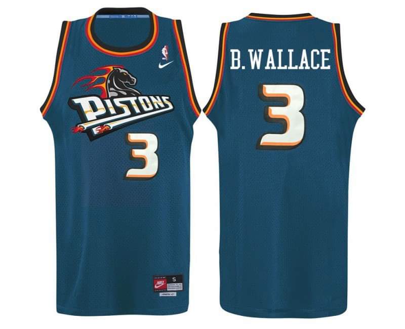 Ben Wallace Detroit Pistons 3 Jersey