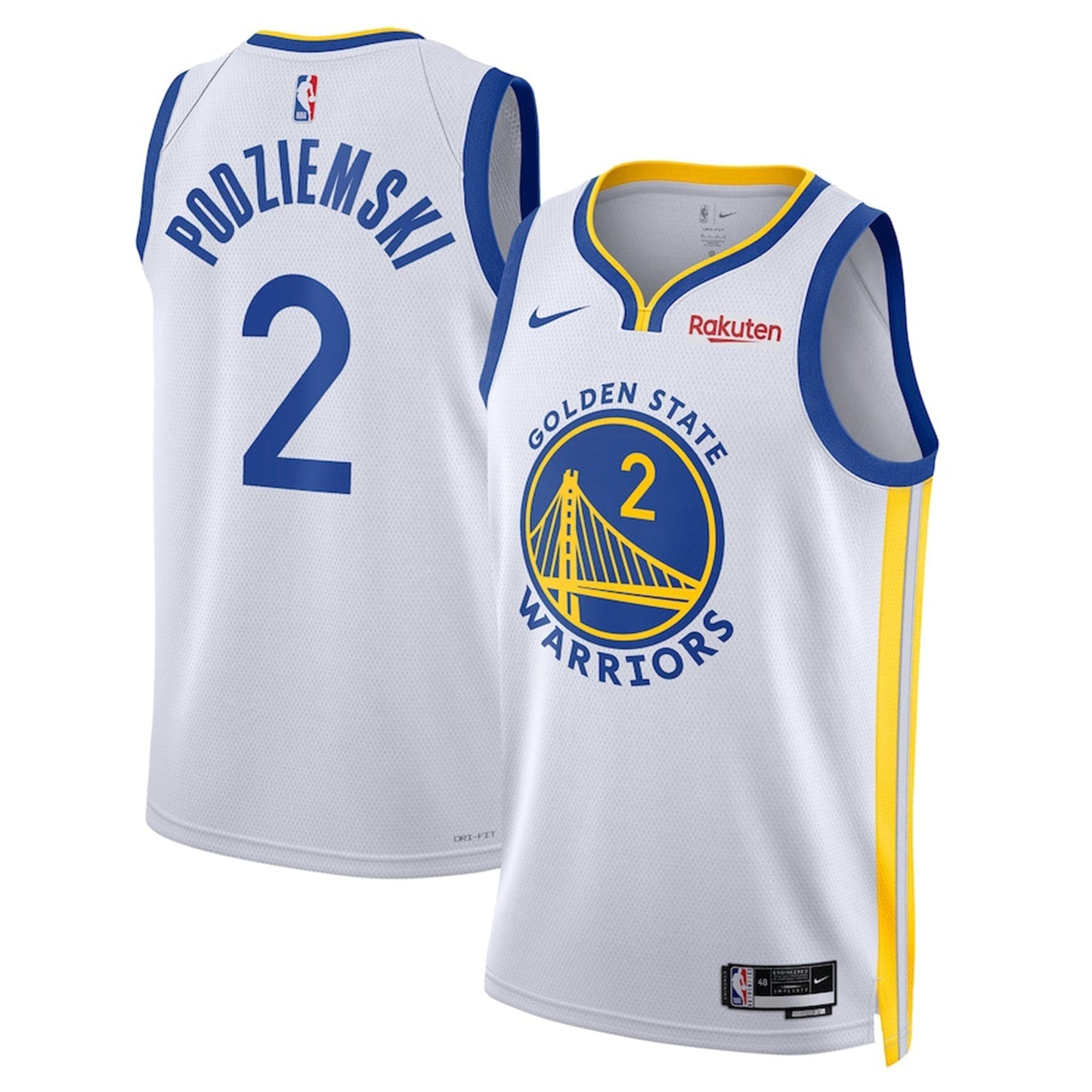 Basketball Brandin Podziemski Golden State Warriors 2 Jersey