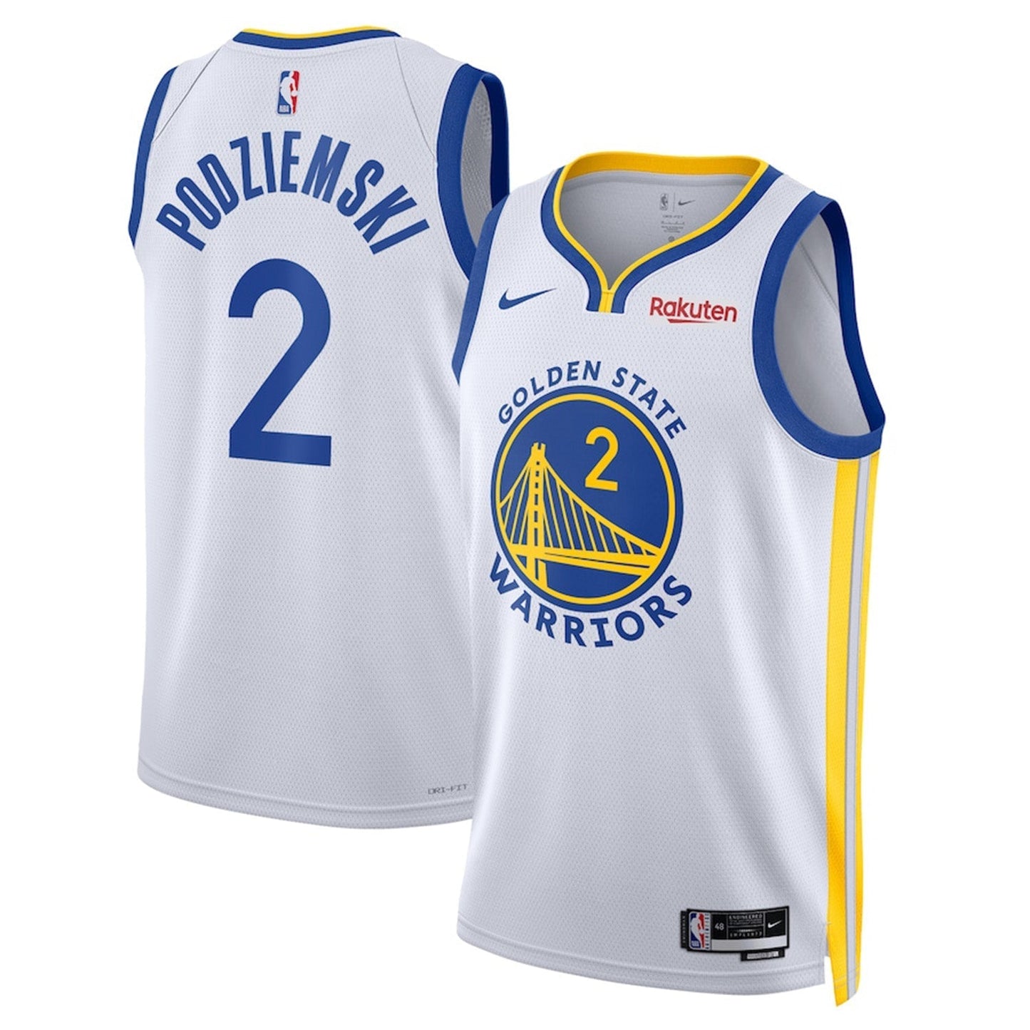 Brandin Podziemski Golden State Warriors 2 Jersey