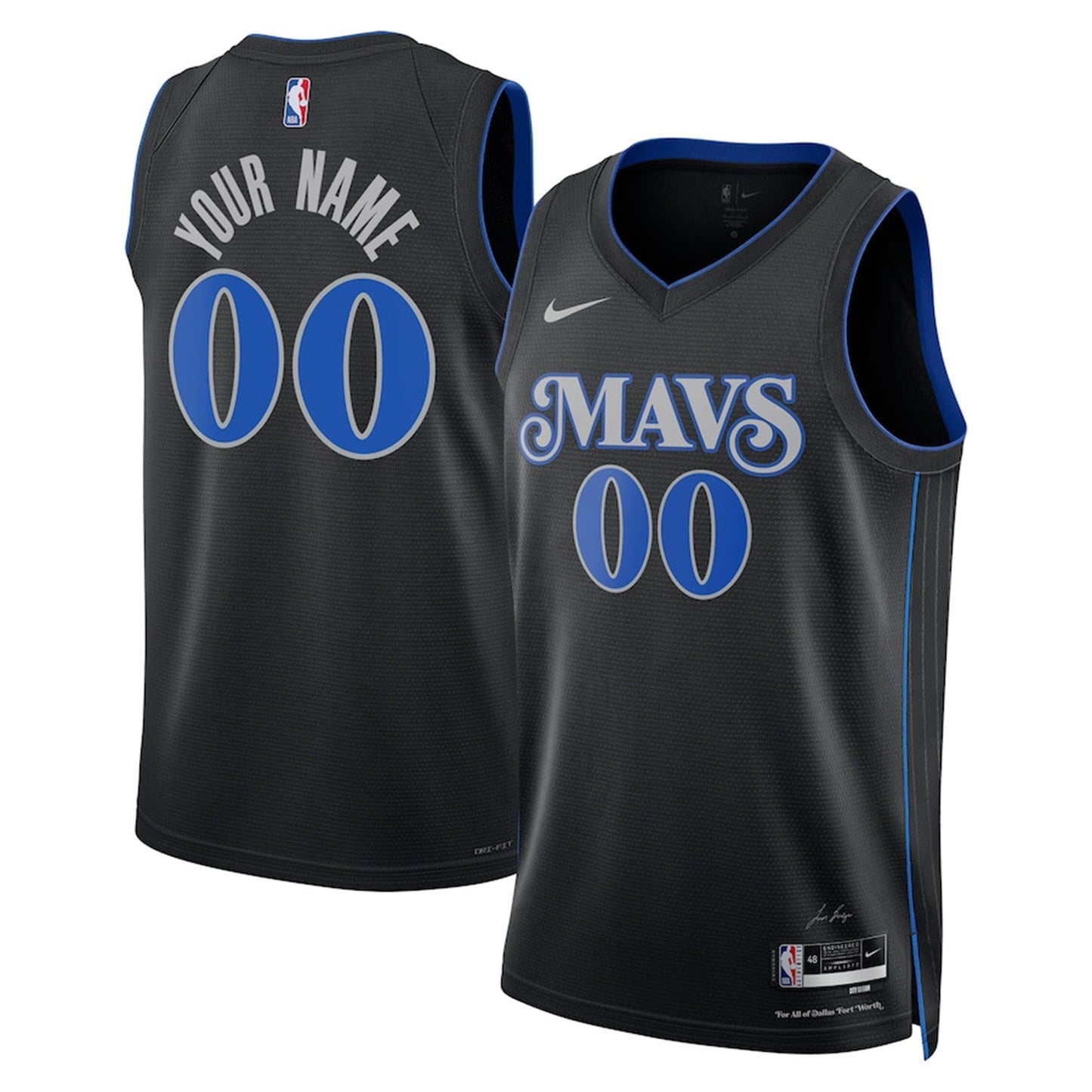Basketball Dallas Mavericks Blank Custom Jersey