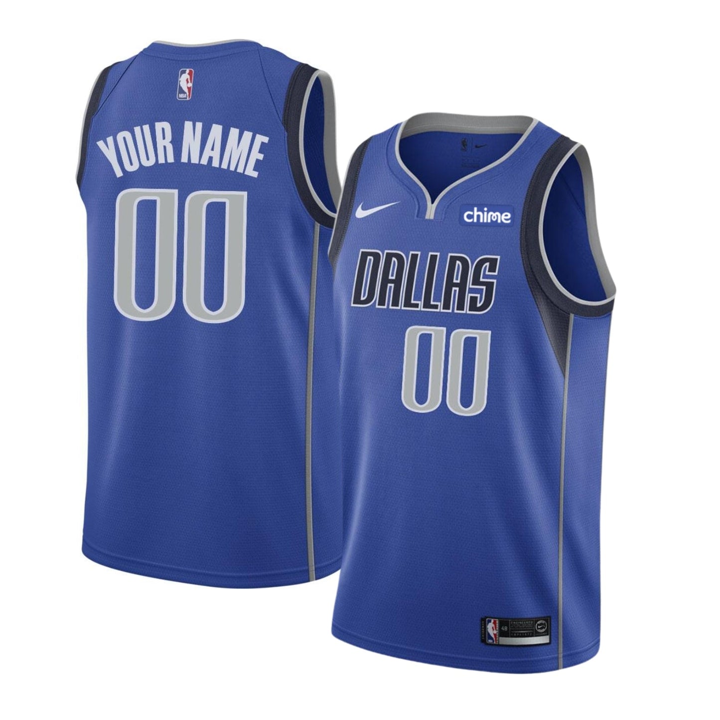 Basketball Dallas Mavericks Blank Custom Jersey