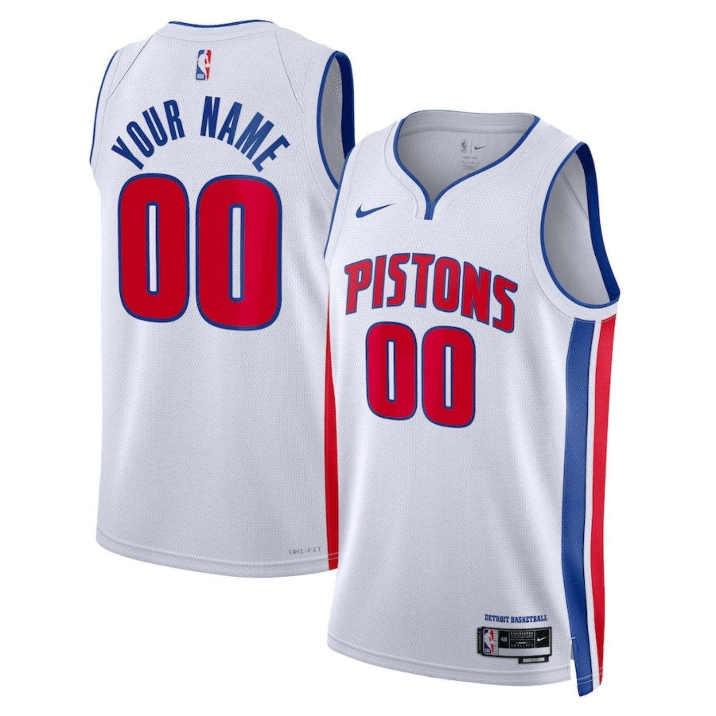 Basketball Detroit Pistons Blank Custom Jersey