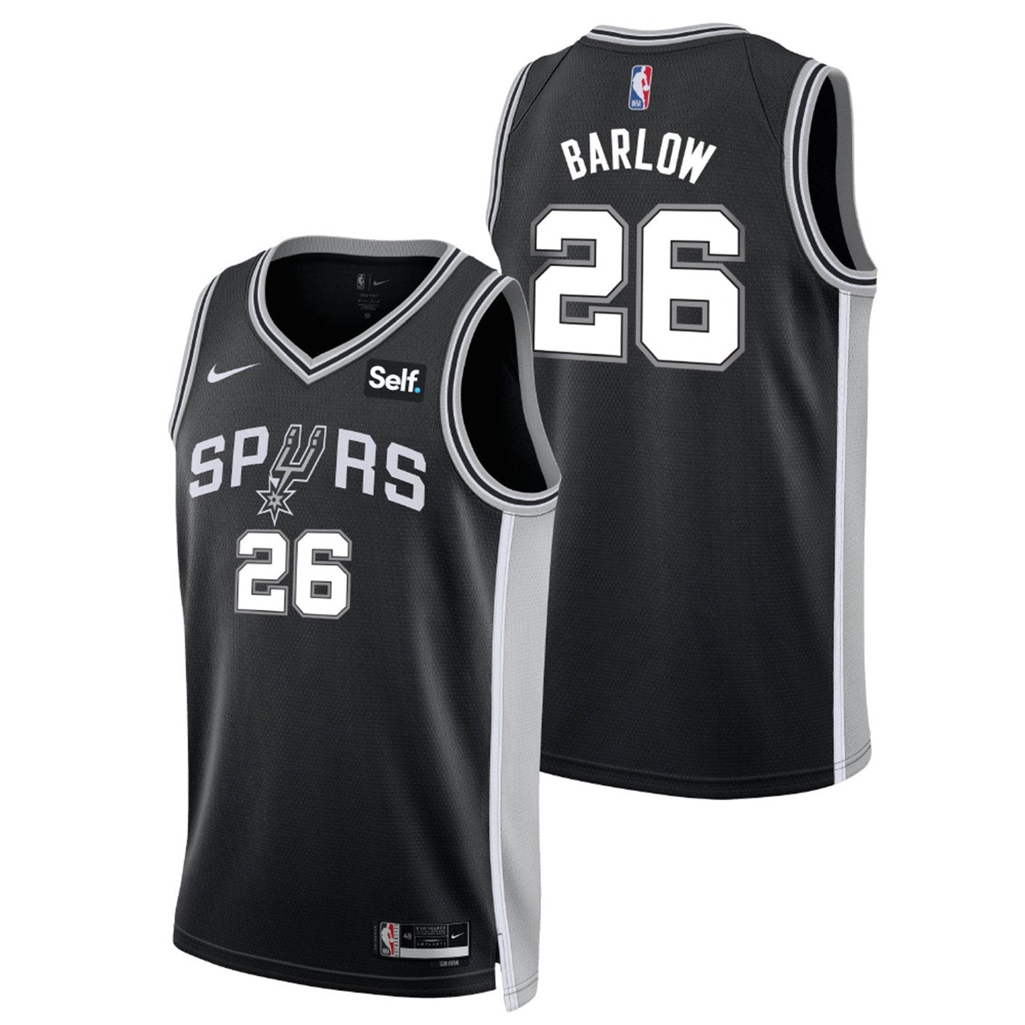 Dominick Barlow San Antonio Spurs 26 Jersey