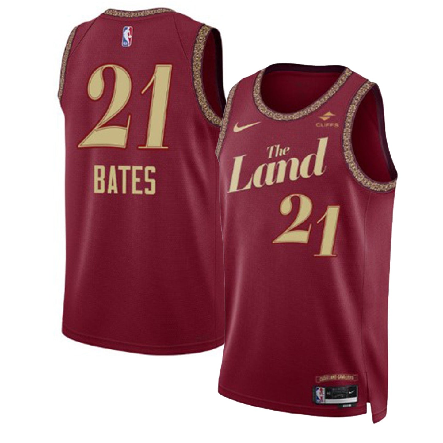Basketball Emoni Bates Cleveland Cavaliers 21 Jersey