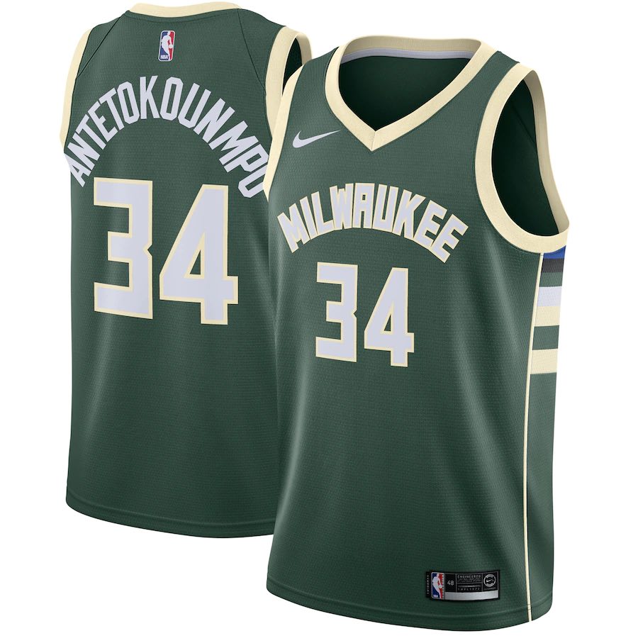 Basketball Giannis Antetokounmpo Milwaukee Bucks 34 Jersey