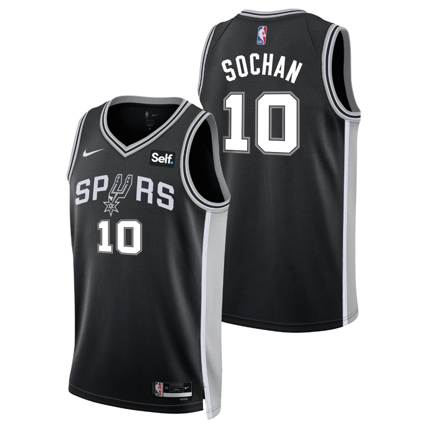Basketball Jeremy Sochan San Antonio Spurs 10 Jersey