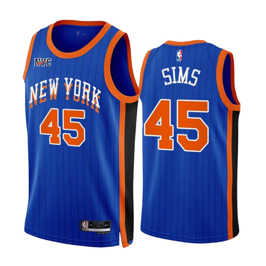 Basketball Jericho Sims New York Knicks 45 Jersey