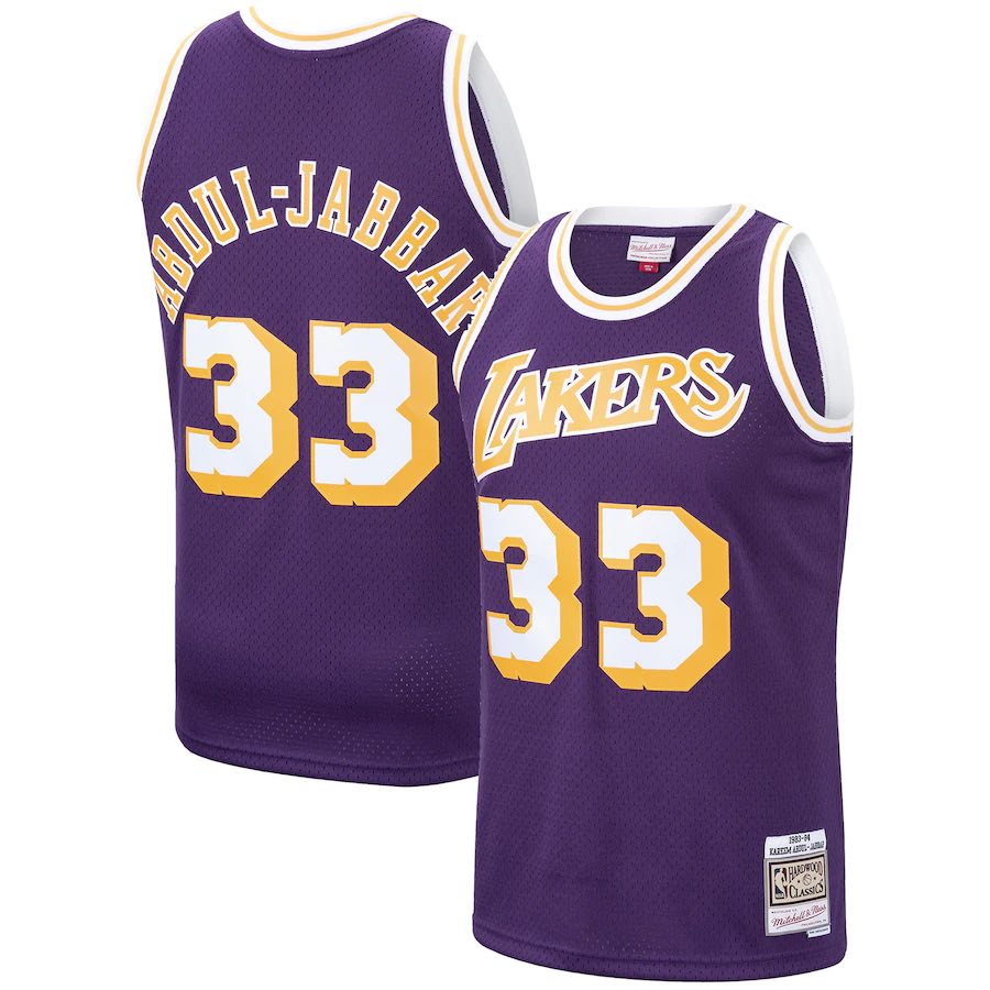 Basketball Kareem Abdul-Jabbar Los Angeles Lakers 33 Jersey