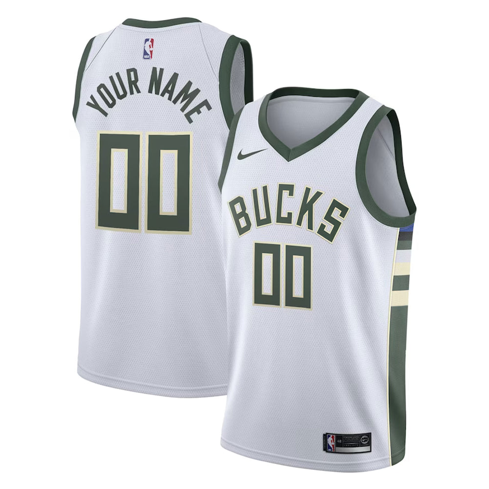 Milwaukee Bucks Blank Custom Jersey