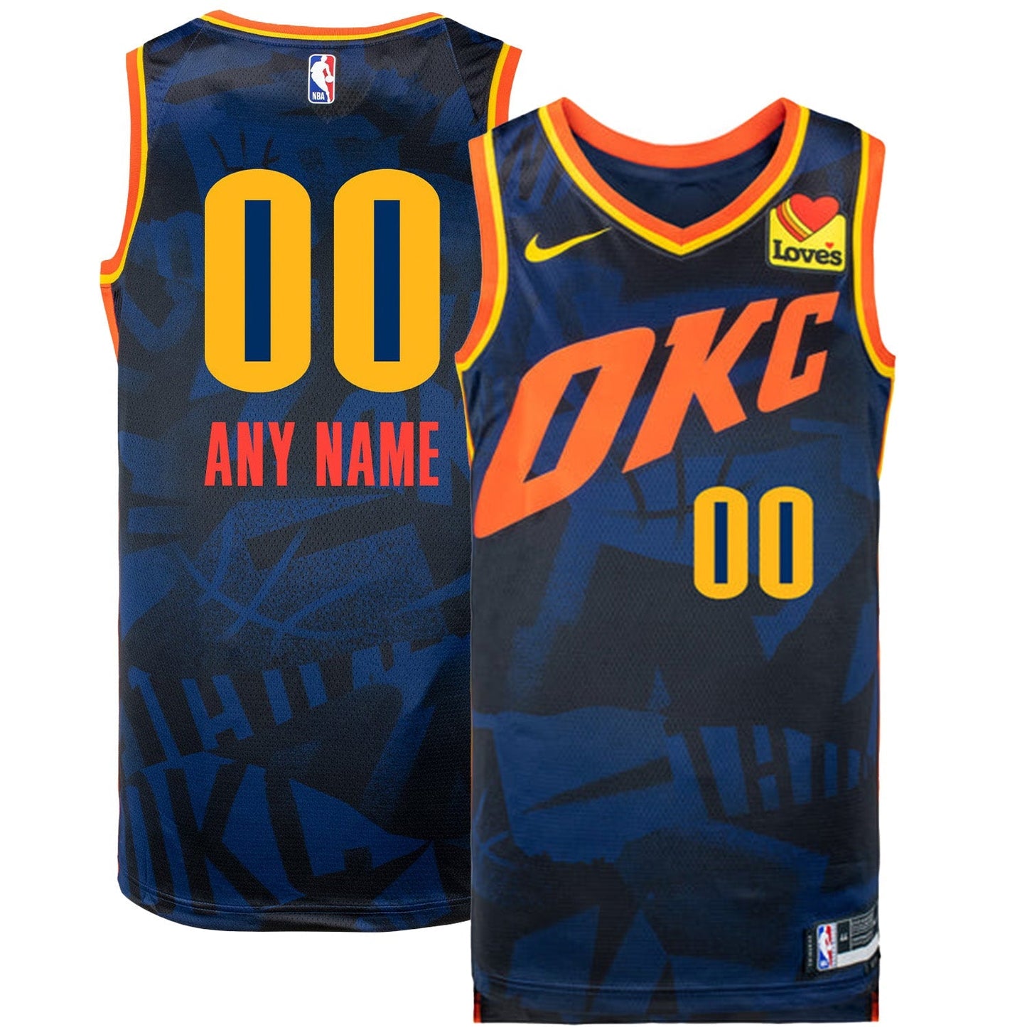 Basketball Oklahoma City Thunder Blank Custom Jersey