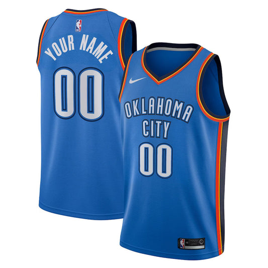 Oklahoma City Thunder Blank Custom Jersey