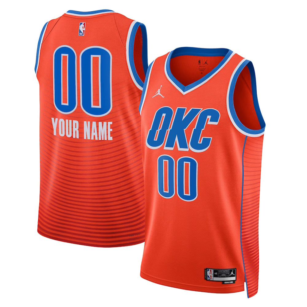 Basketball Oklahoma City Thunder Blank Custom Jersey