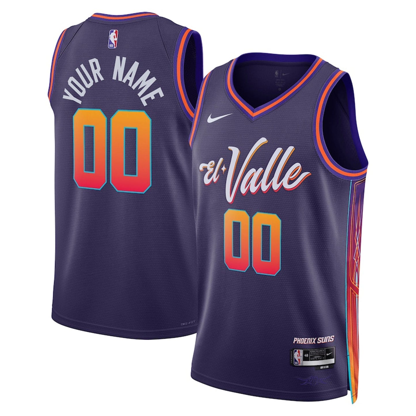 Basketball Phoenix Suns Blank Custom Jersey