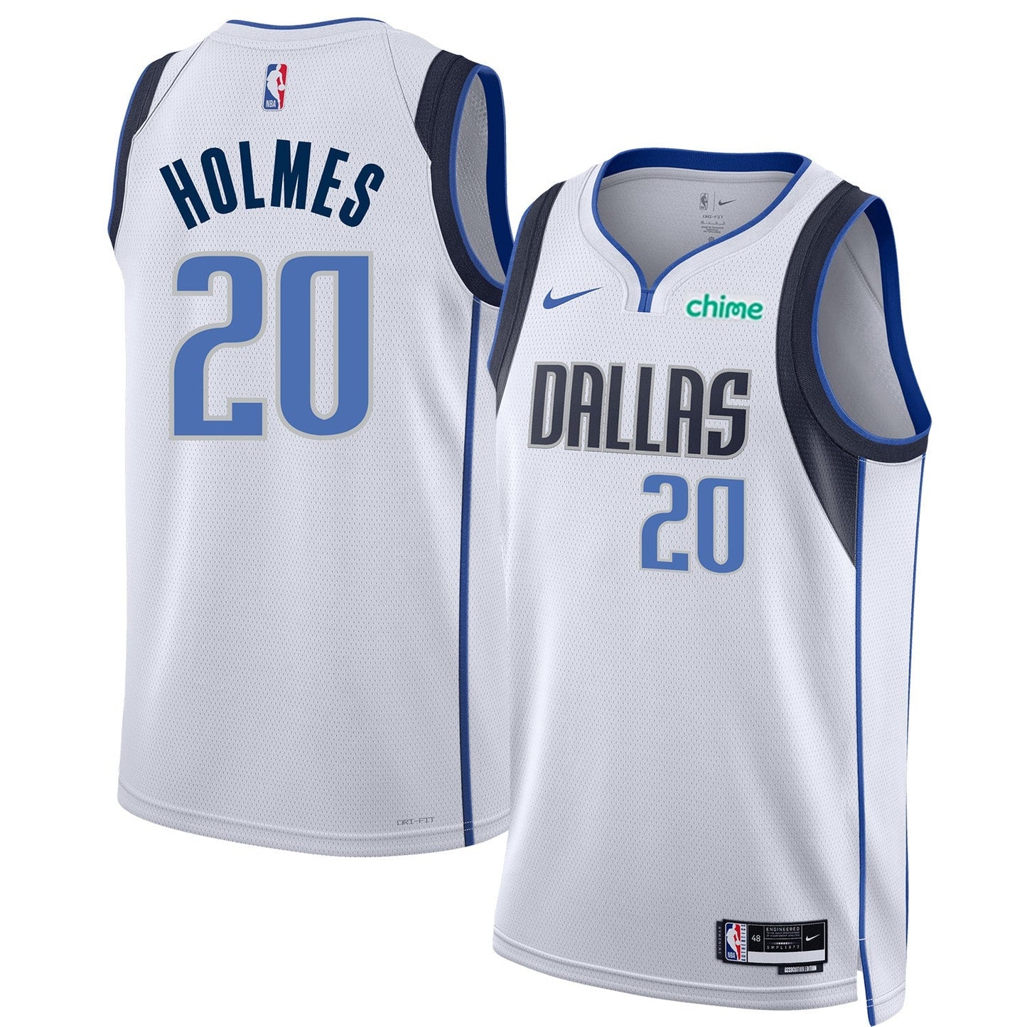 Basketball Richaun Holmes Dallas Mavericks 20 Jersey