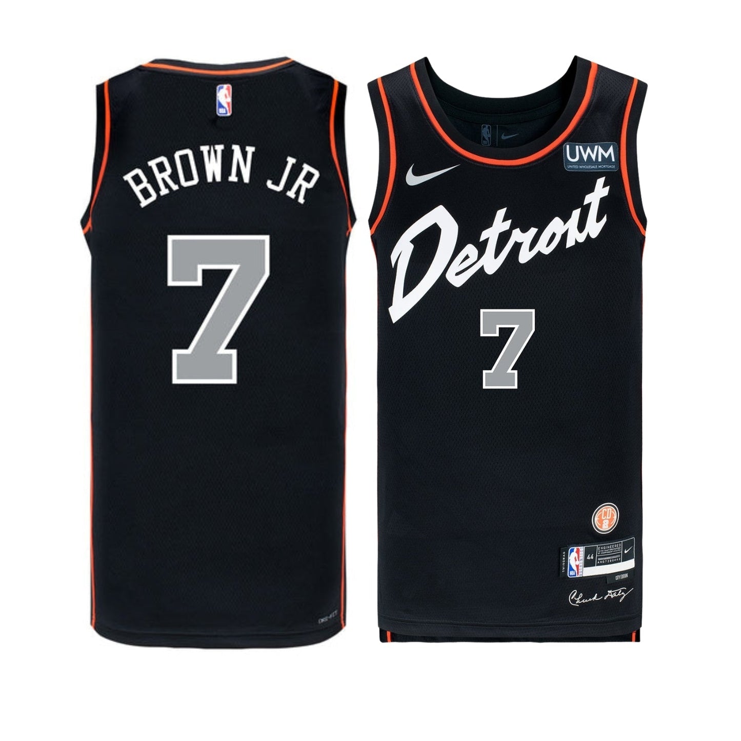 Basketball Troy Brown Jr Detroit Pistons 7 Jersey