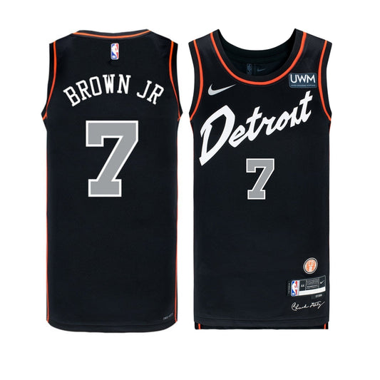 Basketball Troy Brown Jr Detroit Pistons 7 Jersey