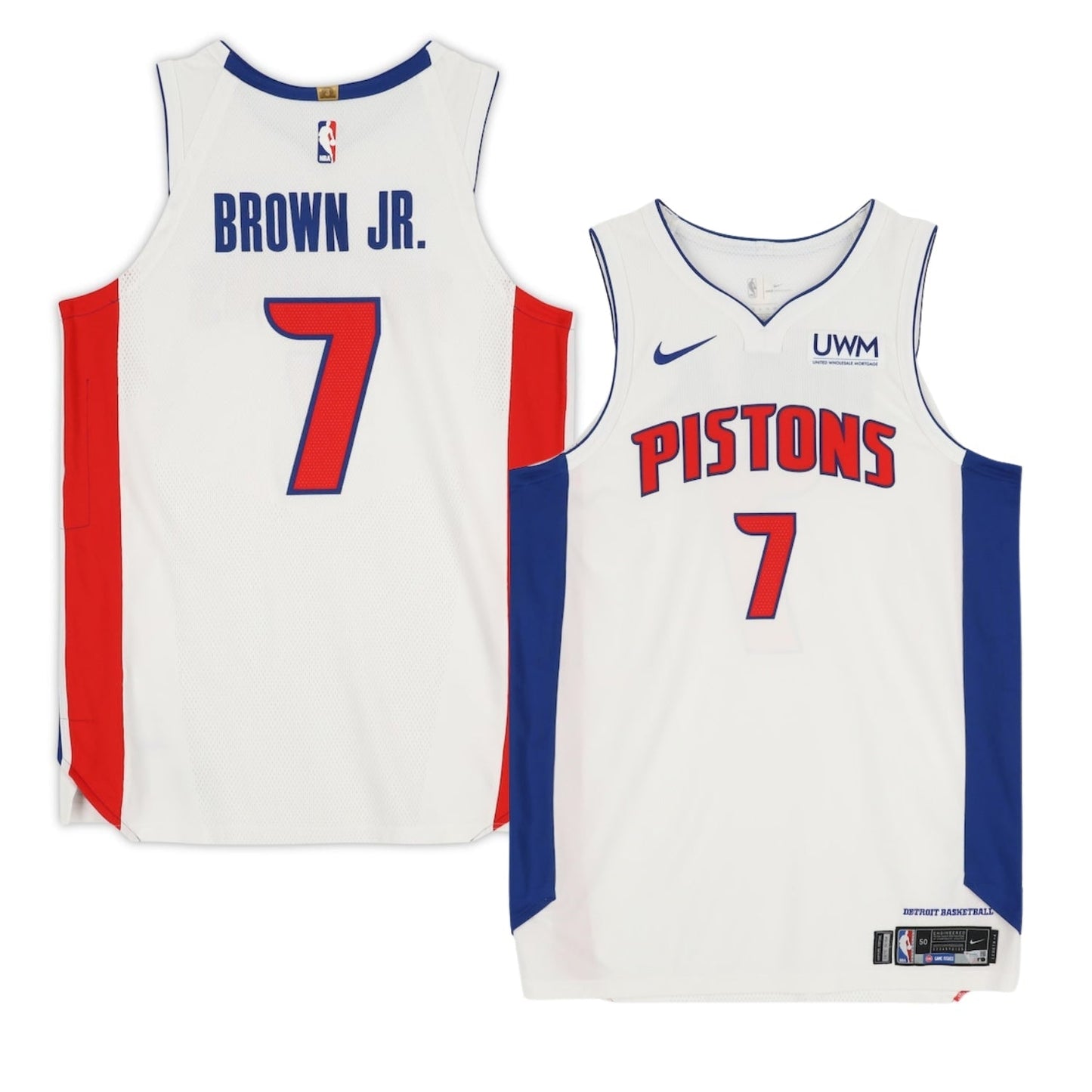 Basketball Troy Brown Jr Detroit Pistons 7 Jersey