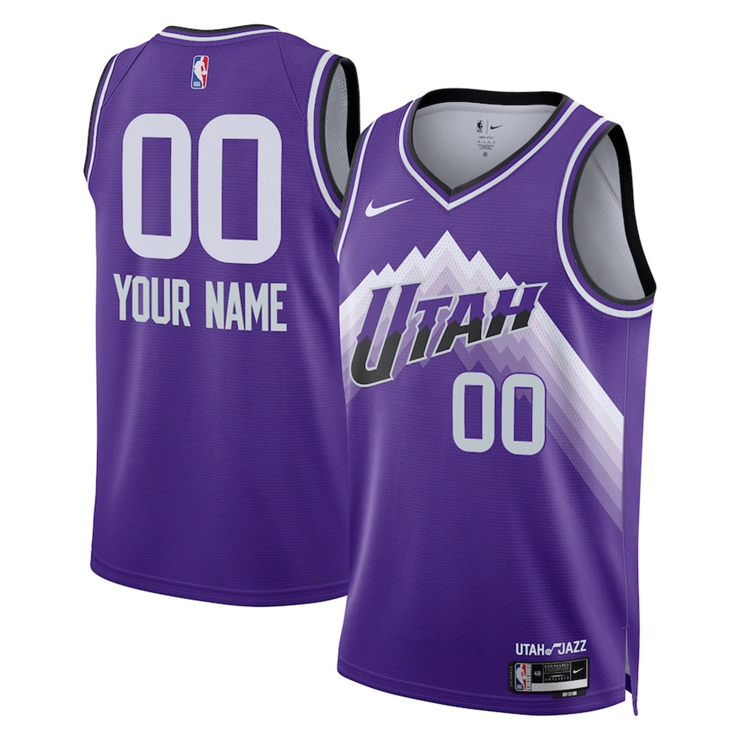 Utah Jazz Blank Custom Jersey