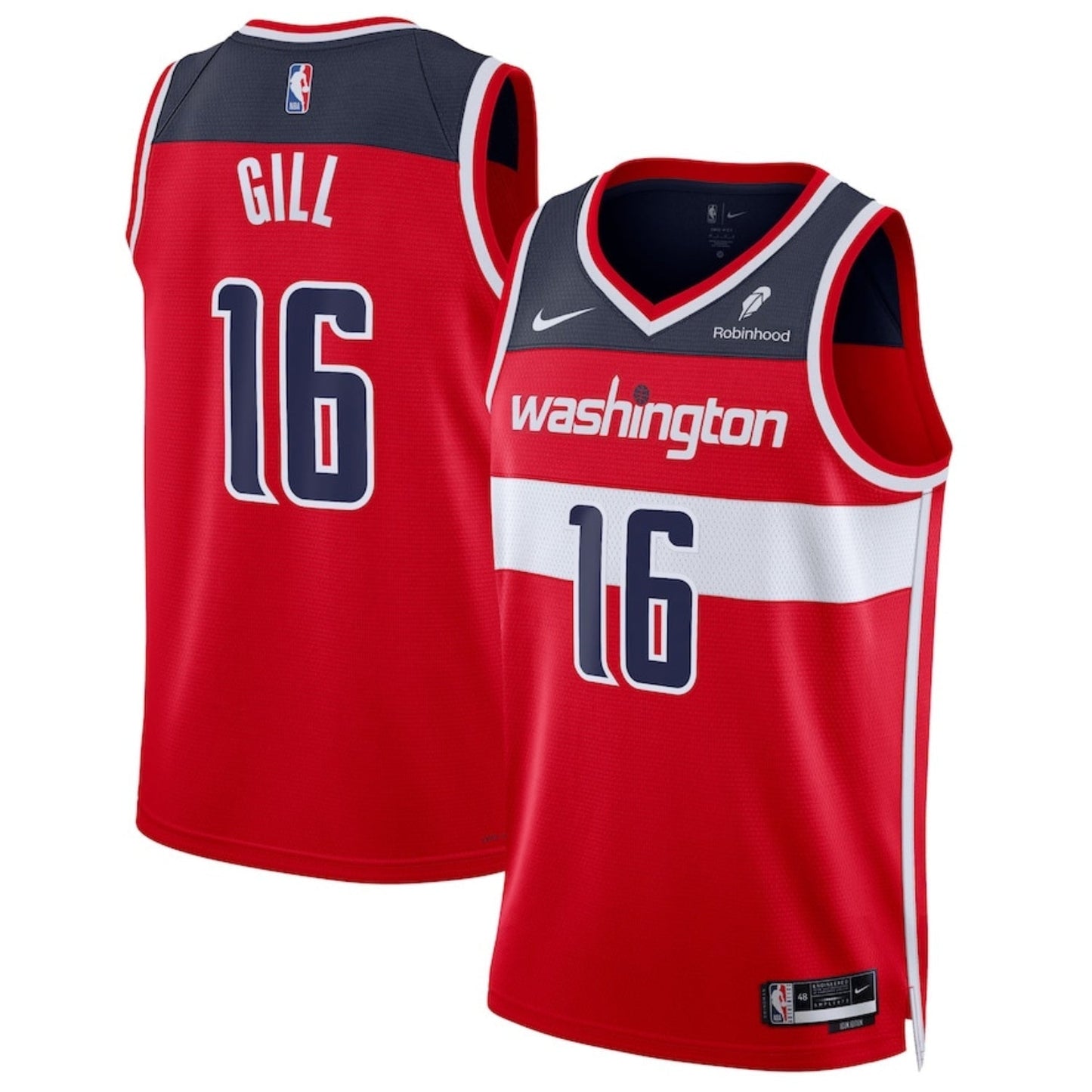 Basketball Anthony Gill Washington Wizards 16 Jersey