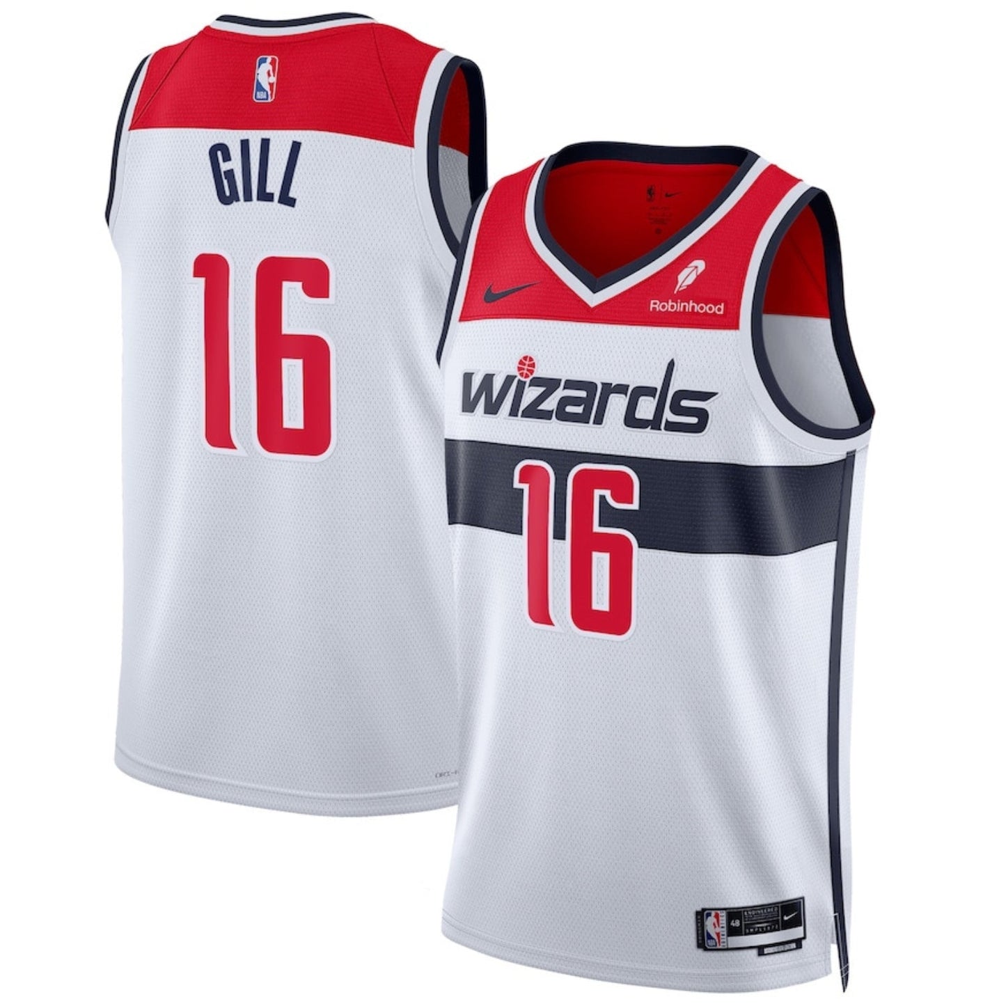 Basketball Anthony Gill Washington Wizards 16 Jersey