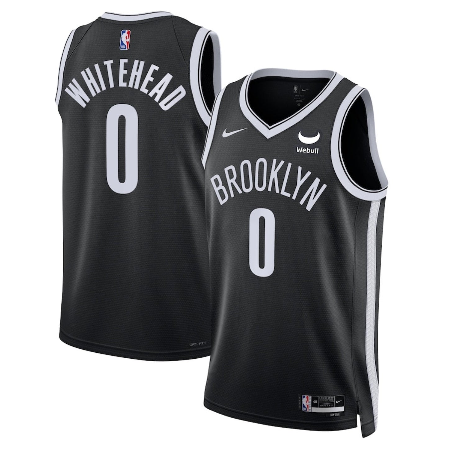 Dariq Whitehead Brooklyn Nets 0 Jersey