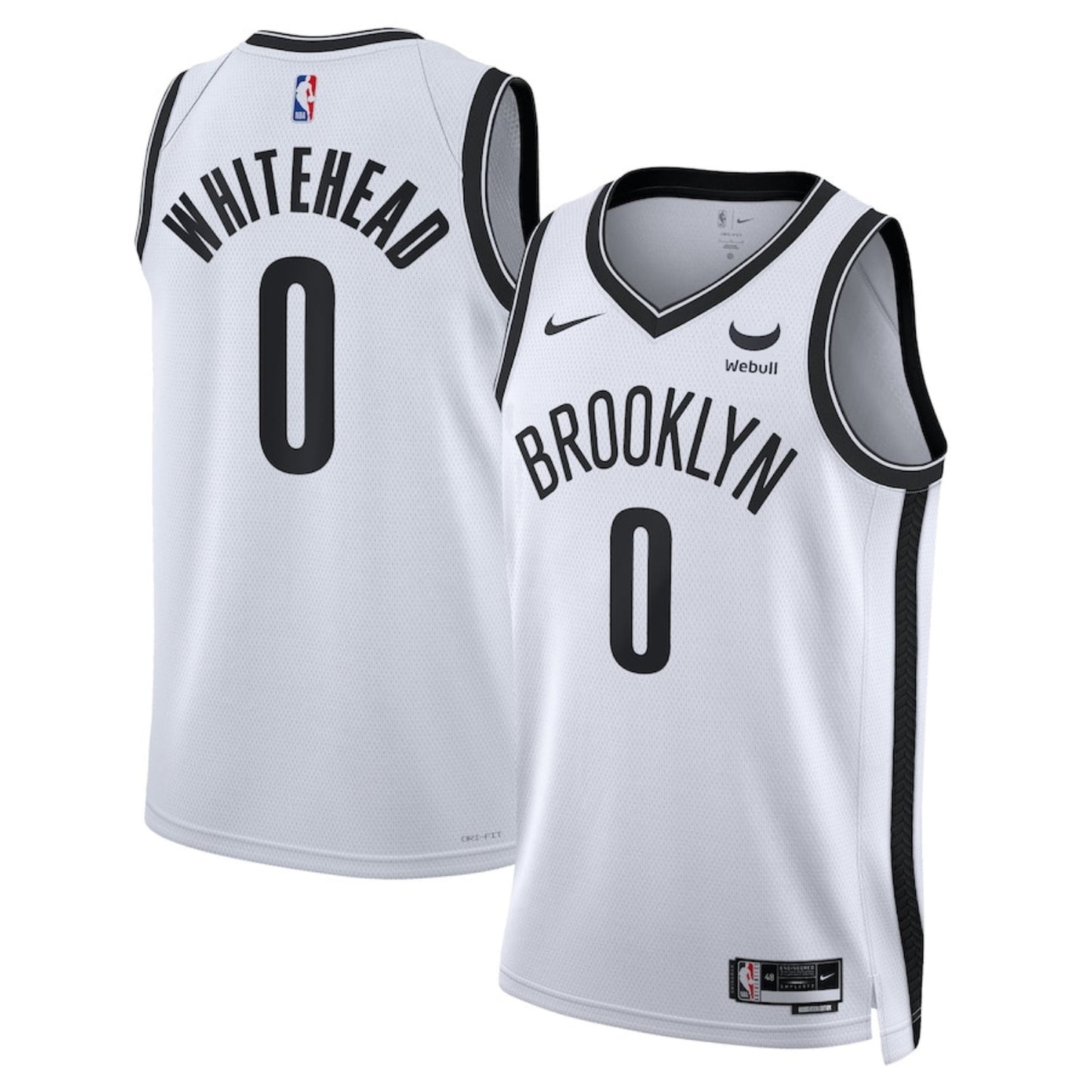 Dariq Whitehead Brooklyn Nets 0 Jersey