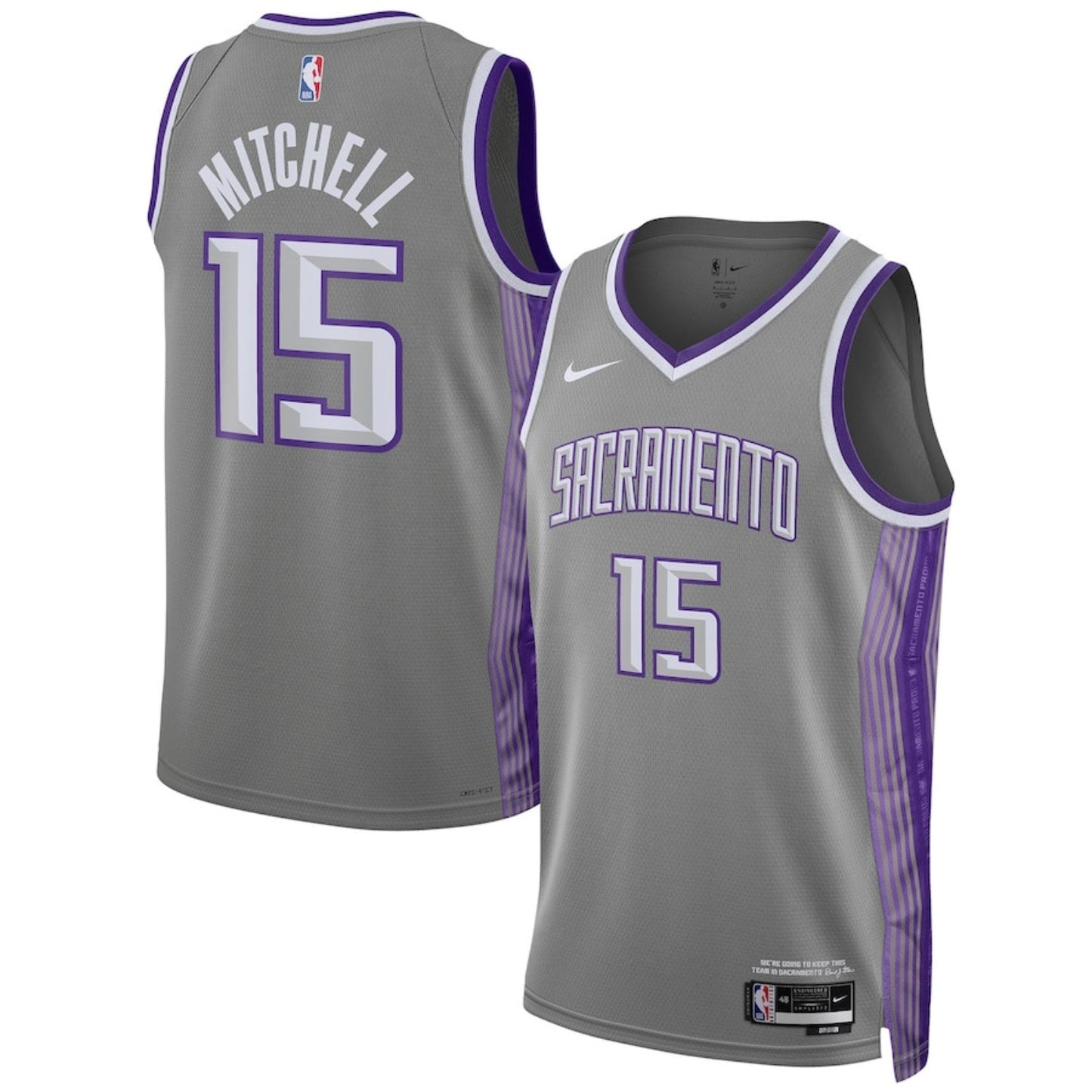 Basketball Davion Mitchell Sacramento Kings 15 Jersey