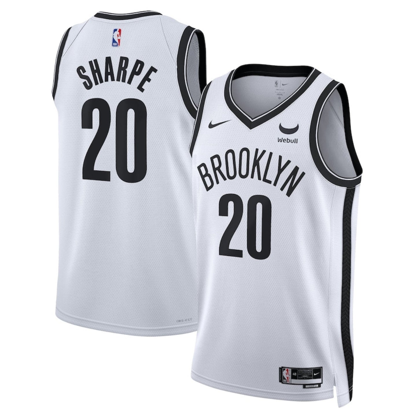 Day'Ron Sharpe Brooklyn Nets 20 Jersey