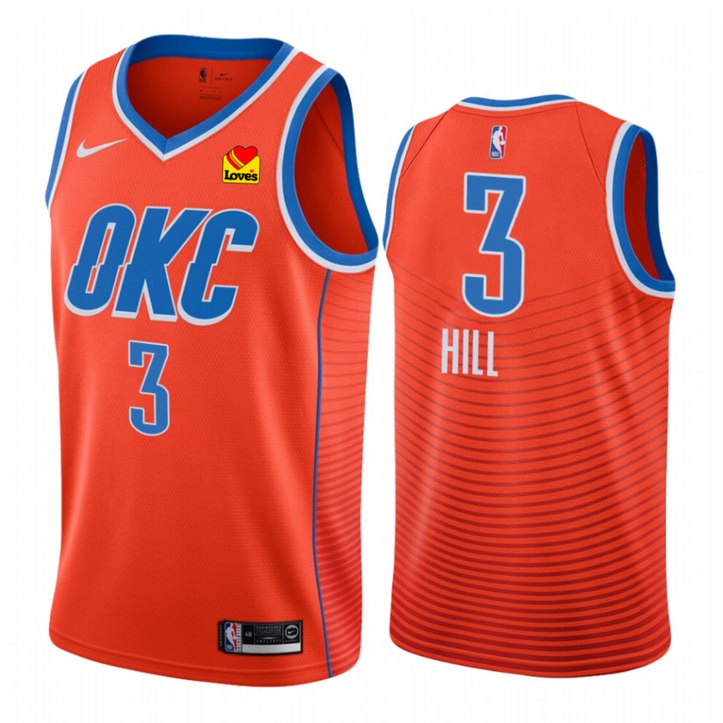 Basketball George Hill Oklahoma Thunder 3 Jersey