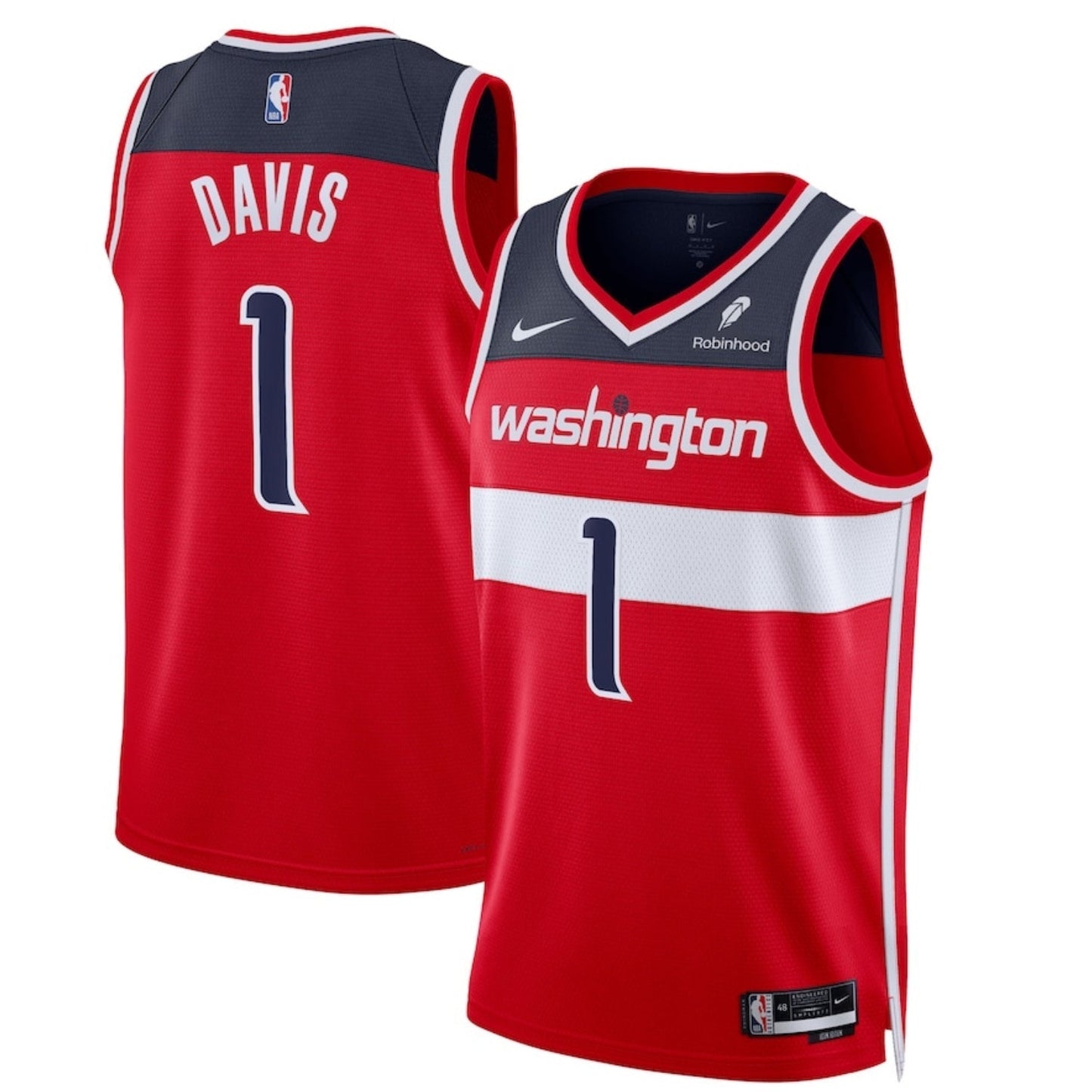 Basketball Johnny Davis Washington Wizards 1 Jersey