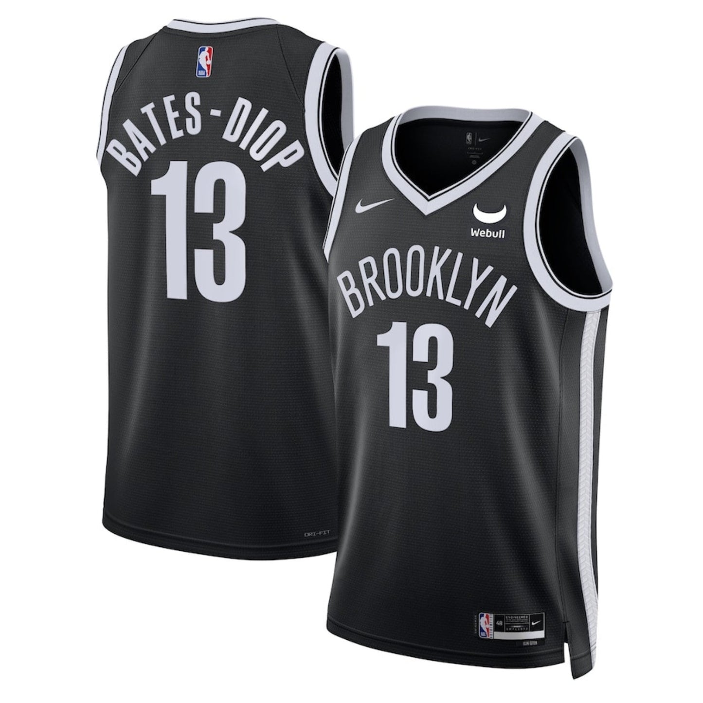 Basketball Keita Bates-Diop Brooklyn Nets 13 Jersey