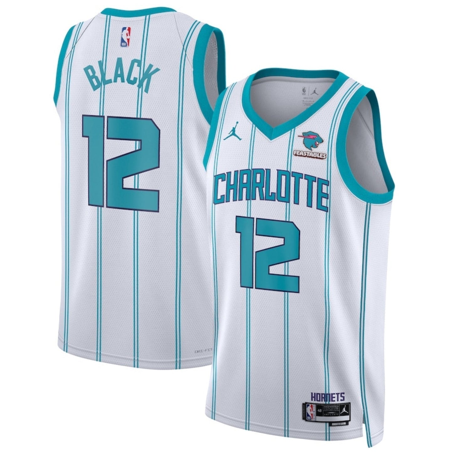 Leaky Black Charlotte Hornets 12 Jersey