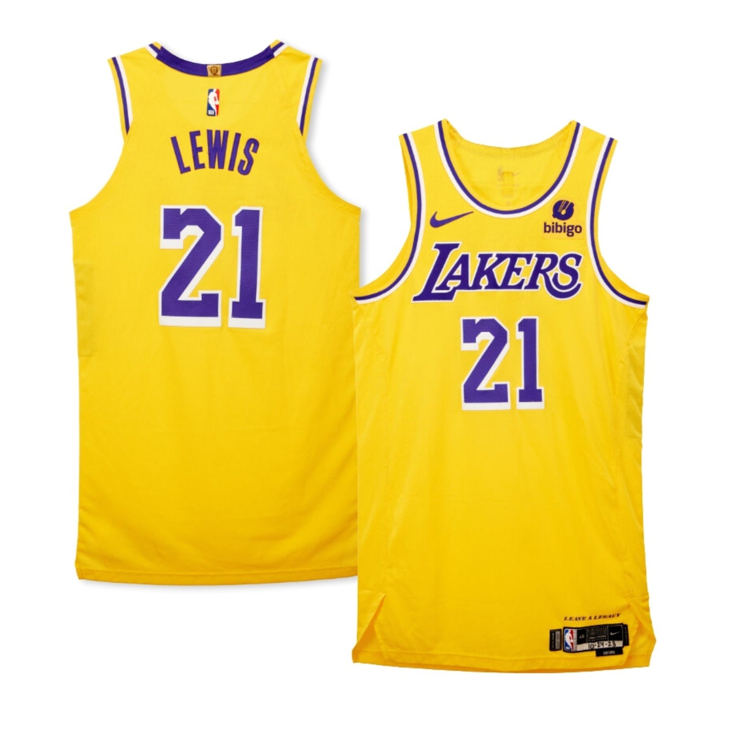 Basketball Maxwell Lewis Los Angeles Lakers 21 Jersey