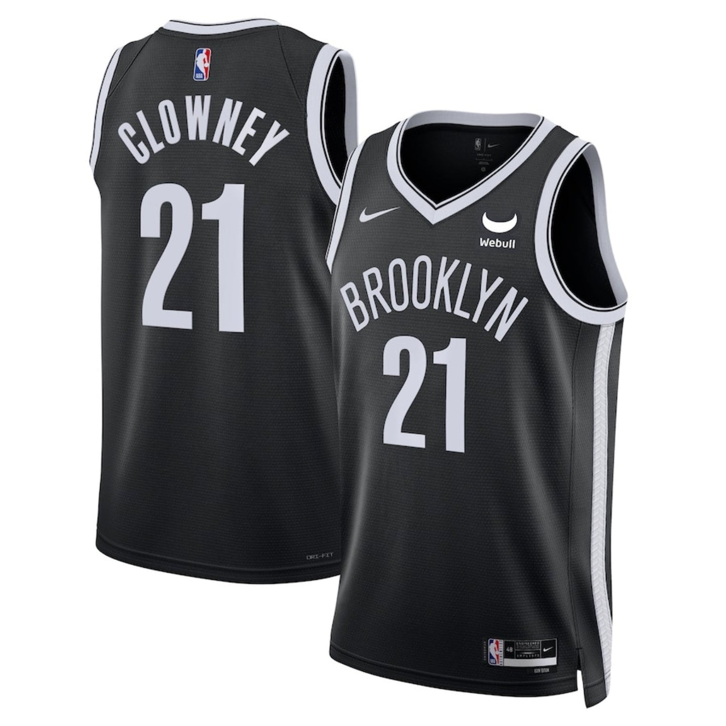 Noah Clowney Brooklyn Nets 21 Jersey