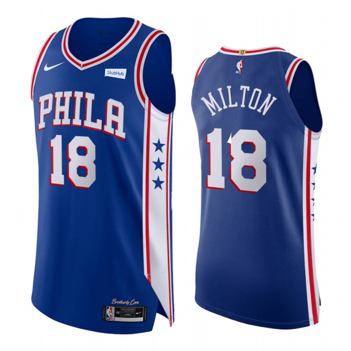 Basketball Shake Milton Philadelphia 76ers 18 Jersey
