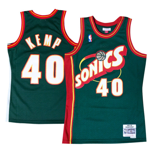 Shawn Kemp Seattle Super Sonics 40 Retro Jersey