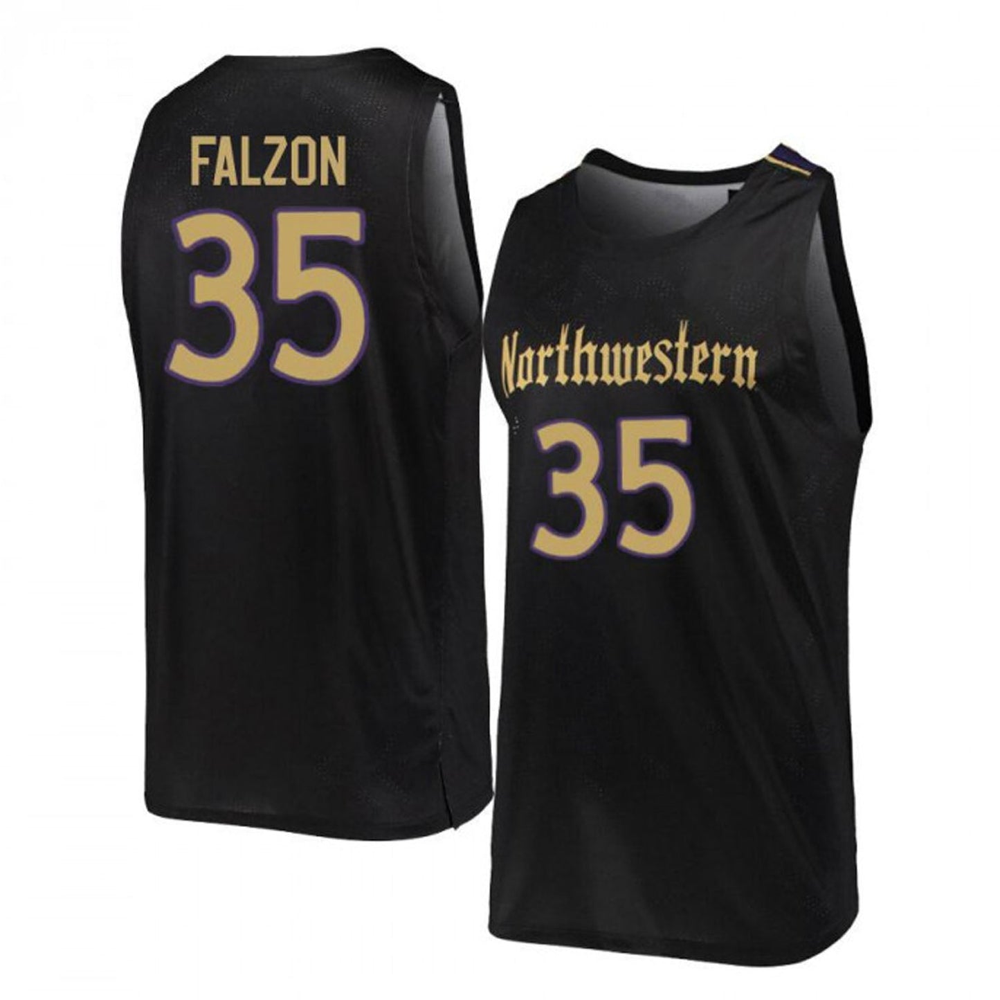 NCAAB Aaron Falzon Northwestern Wildcats 35 Jersey