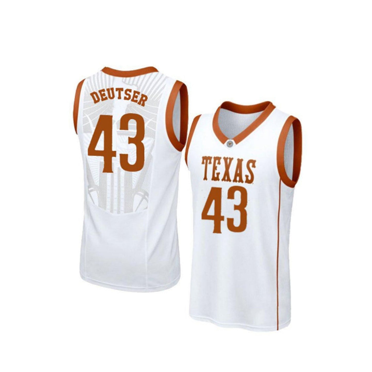 NCAAB Andrew Deutser Texas Longhorns 43 Jersey