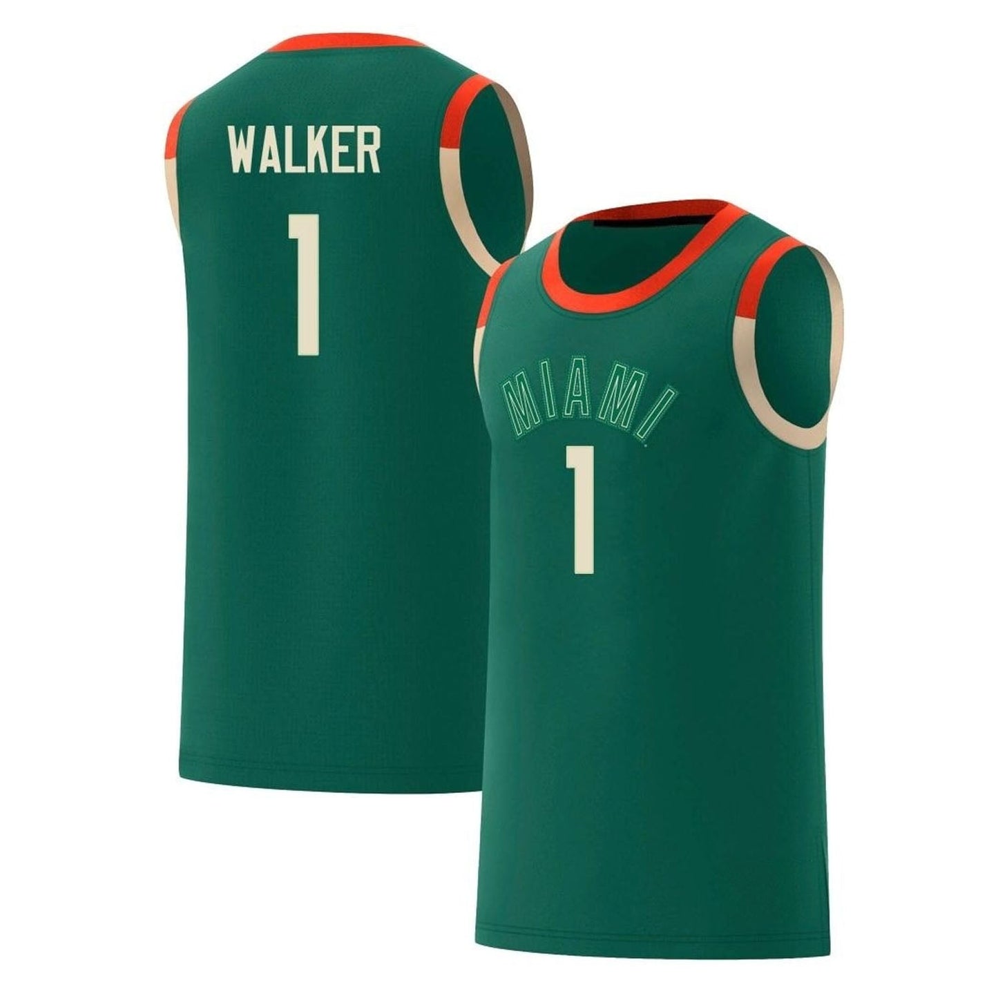 NCAAB Anthony Walker Miami Hurricanes 1 Jersey