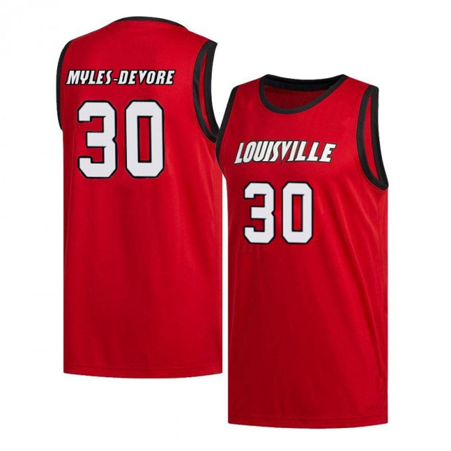 NCAAB Ashton Myles-Devore Louisville Cardinals 30 Jersey