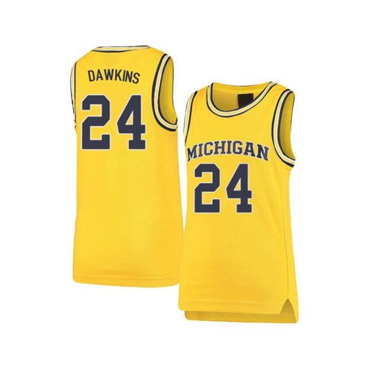 NCAAB Aubrey Dawkins Michigan Wolverines 24 Jersey