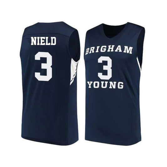 NCAAB Blaze Nield BYU Cougars 3 Jersey