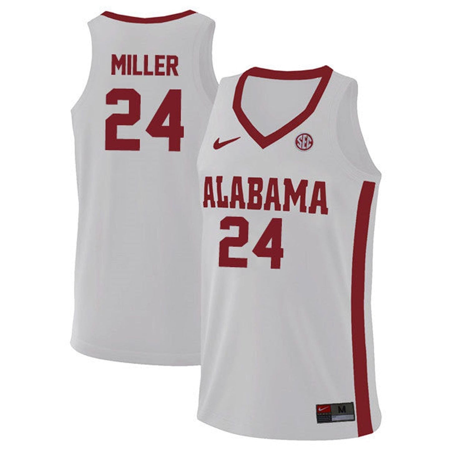NCAAB Brandon Miller Alabama Crimson Tide 24 Jersey