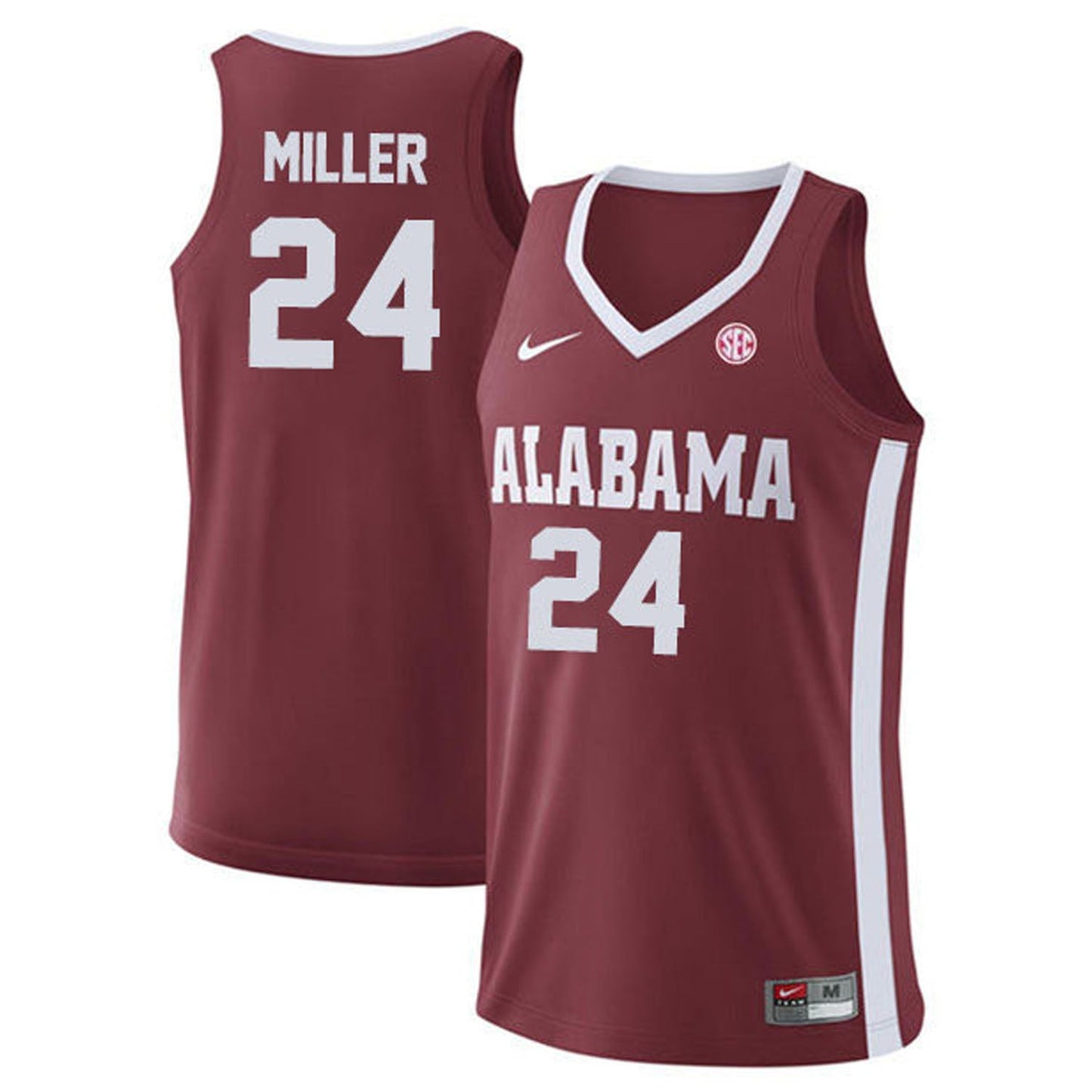 NCAAB Brandon Miller Alabama Crimson Tide 24 Jersey