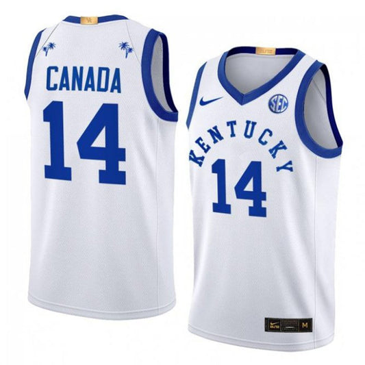 NCAAB Brennan Canada Kentucky Wildcats 14 Jersey