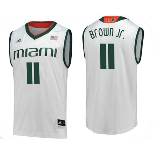 NCAAB Bruce Brown Jr Miami Hurricanes 11 Jersey