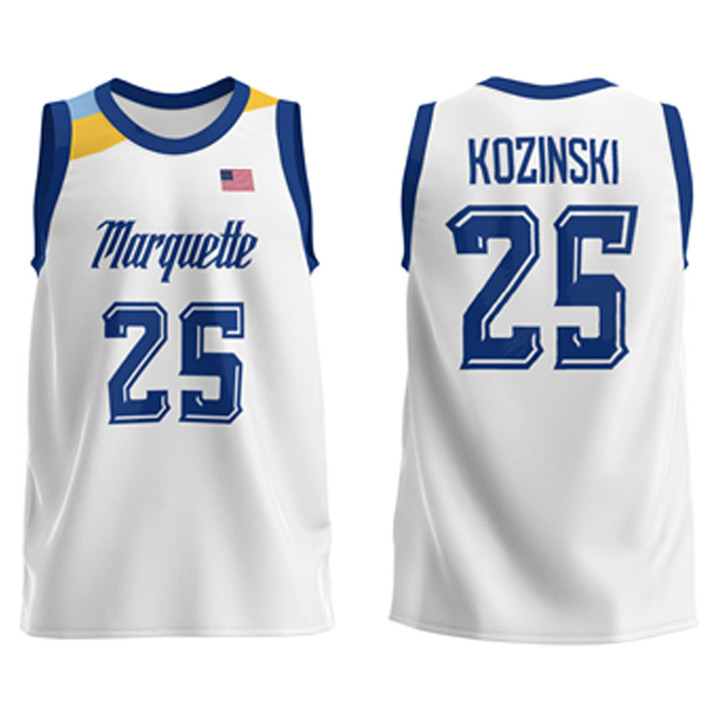 NCAAB Caleb Kozinski Marquette Golden Eagles 25 Jersey
